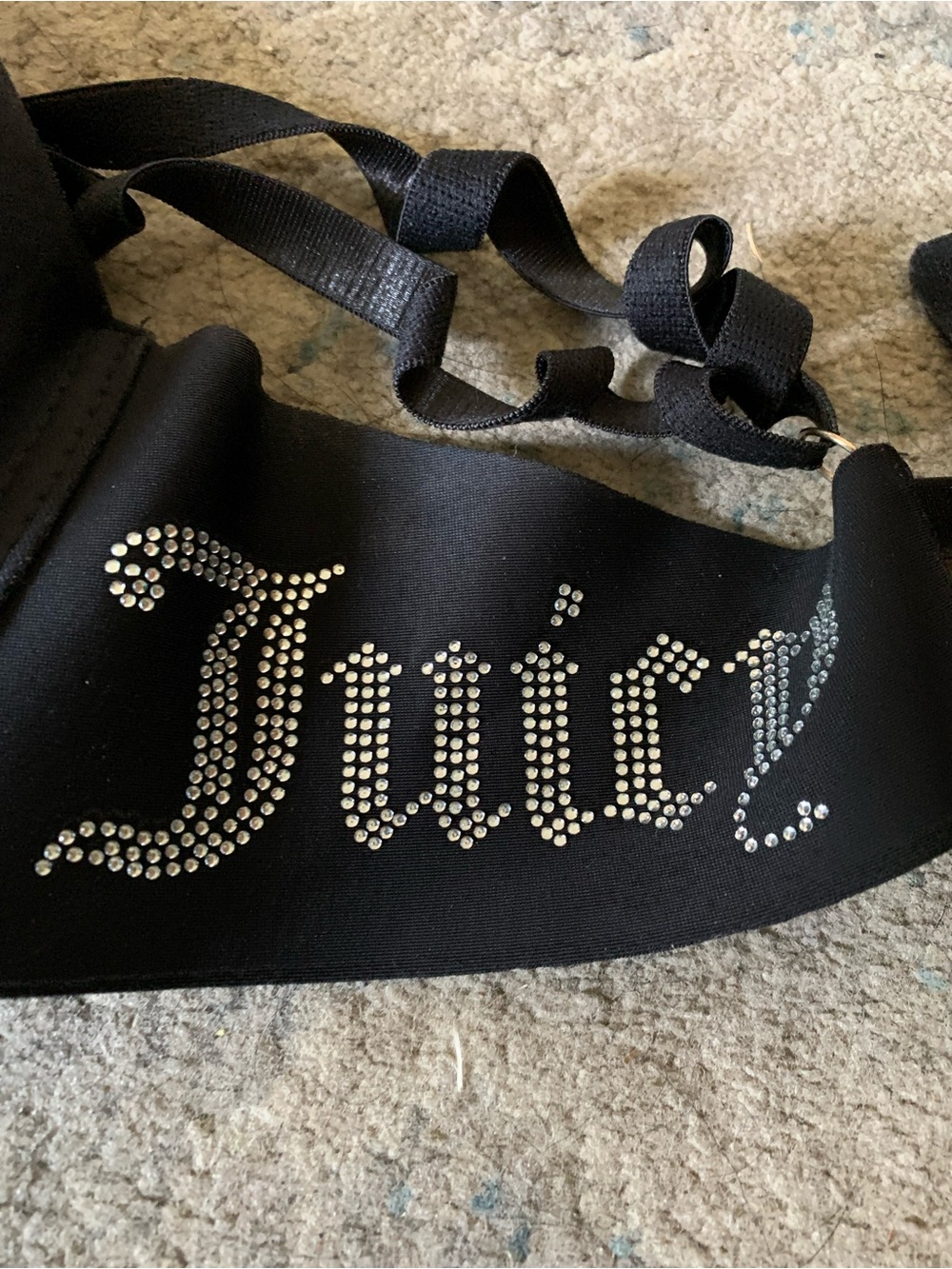 Juicy Couture Black Strapless Molded Cup Bra